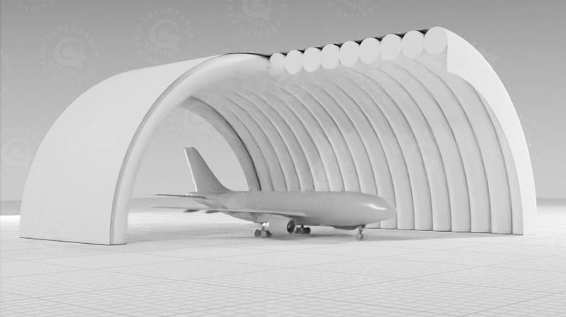 Model A inflatable aircraft hangar