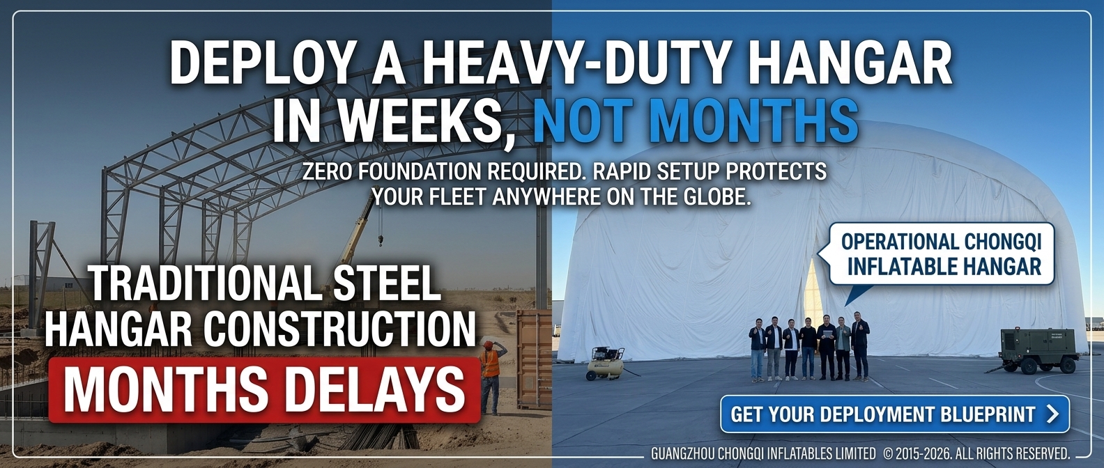 DEPLOY A HEAVY-DUTY HANGARIN WEEKS, NOT MONTHS